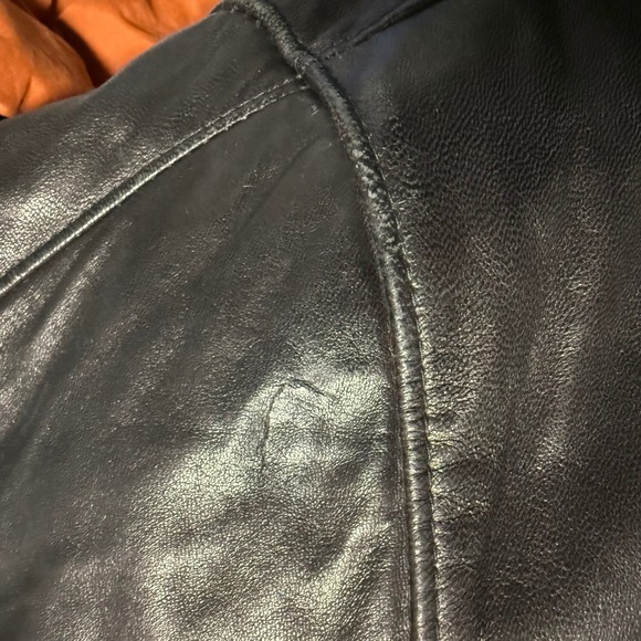 Rochester Mens Black Lambskin Leather Full Zip Jacket Size 2X Pockets Drawstring - Picture 8 of 16